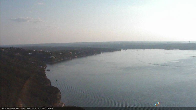 Lake Travis webcam, September 1, 2017 6:10 PM CT