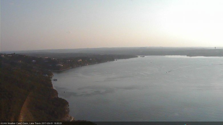 Lake Travis webcam, September 1, 2017 6:15 PM CT