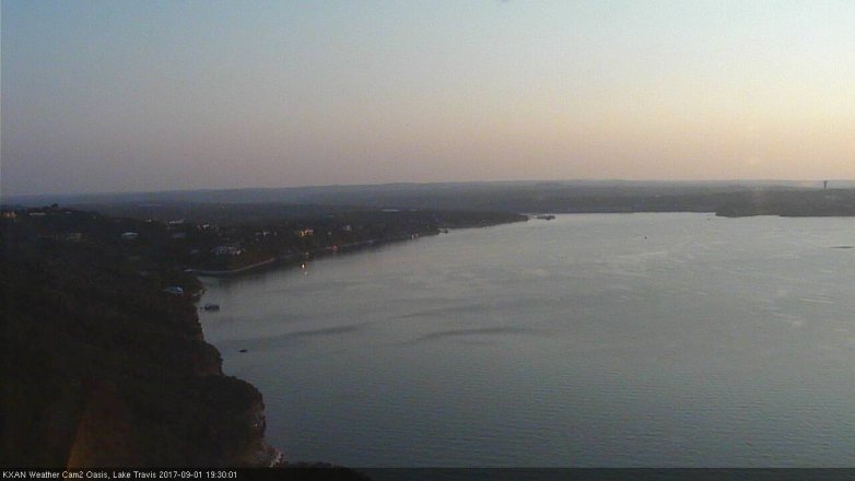 Lake Travis webcam, September 1, 2017 6:35 PM CT