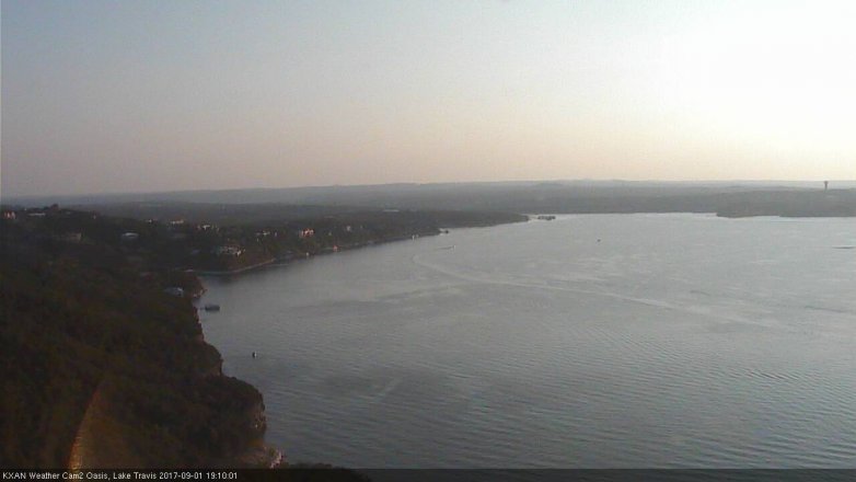 Lake Travis webcam, September 1, 2017 6:40 PM CT