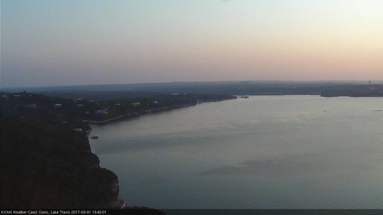 Lake Travis webcam, September 1, 2017 7:10 PM CT