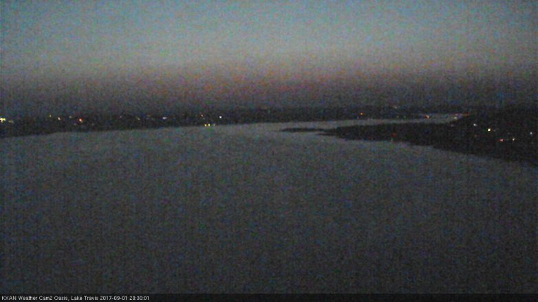 Lake Travis webcam, September 1, 2017 8:00 PM CT