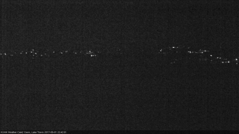 Lake Travis webcam, September 1, 2017 9:50 PM CT