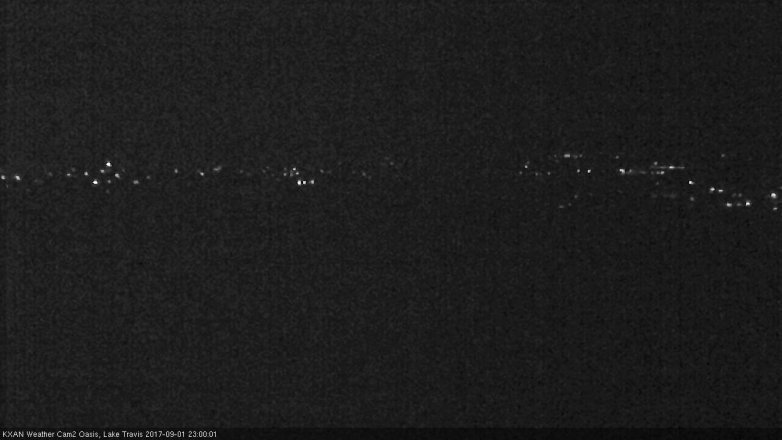 Lake Travis webcam, September 1, 2017 10:15 PM CT