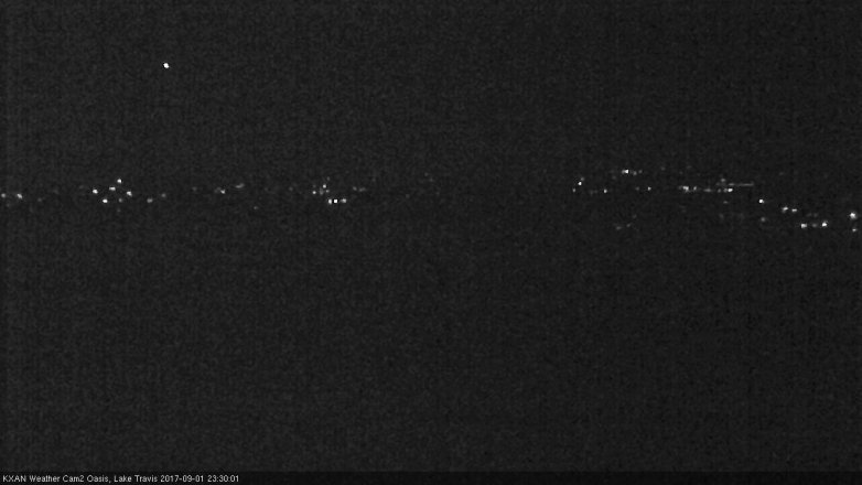 Lake Travis webcam, September 1, 2017 10:40 PM CT