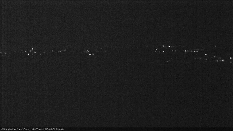 Lake Travis webcam, September 1, 2017 11:05 PM CT