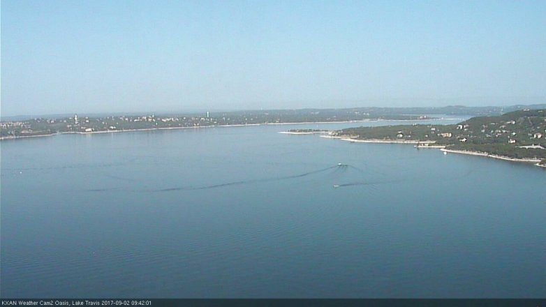 Lake Travis webcam, September 2, 2017 9:00 AM CT