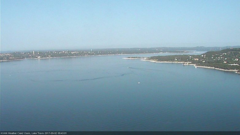 Lake Travis webcam, September 2, 2017 9:10 AM CT