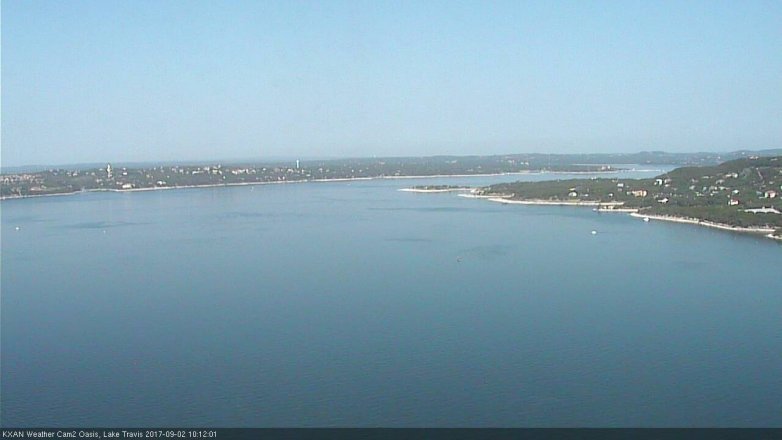 Lake Travis webcam, September 2, 2017 9:25 AM CT