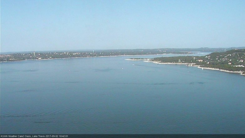 Lake Travis webcam, September 2, 2017 10:00 AM CT