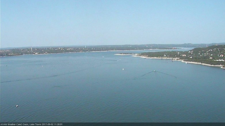 Lake Travis webcam, September 2, 2017 10:50 AM CT