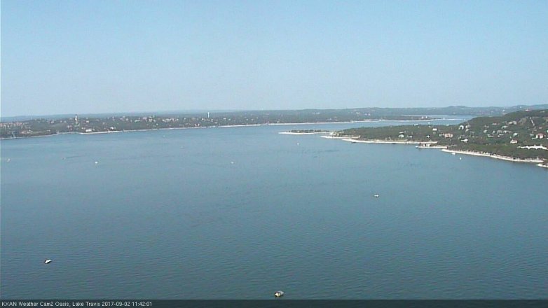Lake Travis webcam, September 2, 2017 11:05 AM CT