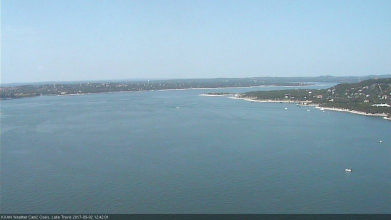 Lake Travis webcam, September 2, 2017 11:50 AM CT
