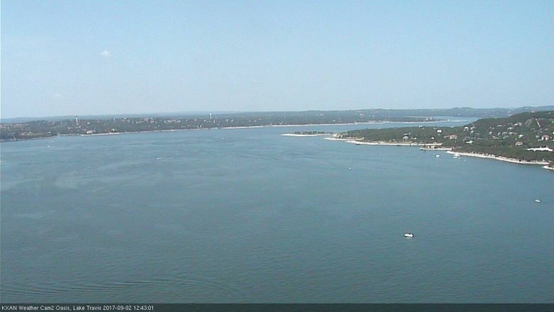 Lake Travis webcam, September 2, 2017 12:00 PM CT