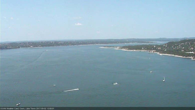 Lake Travis webcam, September 2, 2017 12:30 PM CT
