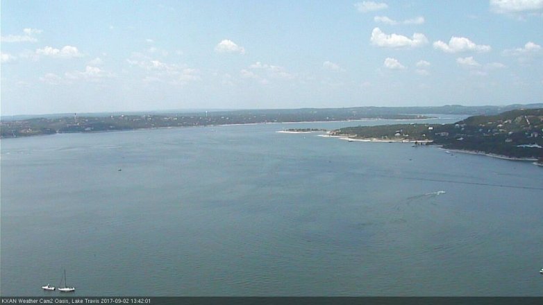 Lake Travis webcam, September 2, 2017 12:45 PM CT
