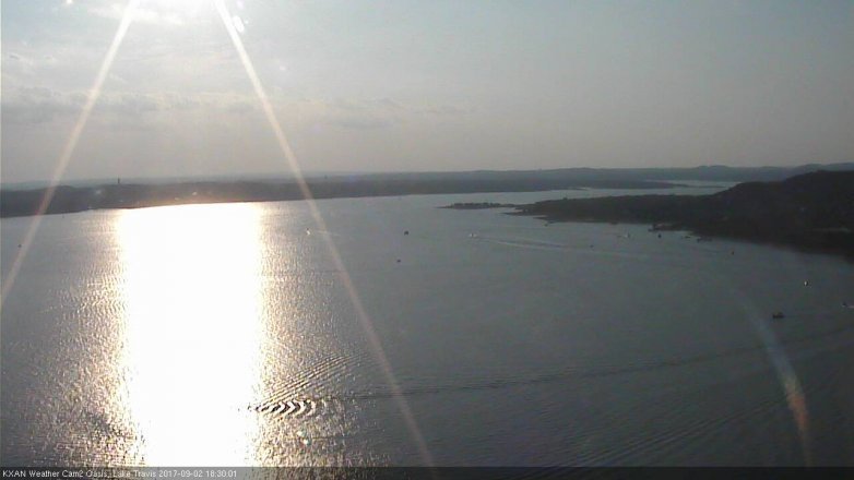 Lake Travis webcam, September 2, 2017 5:50 PM CT