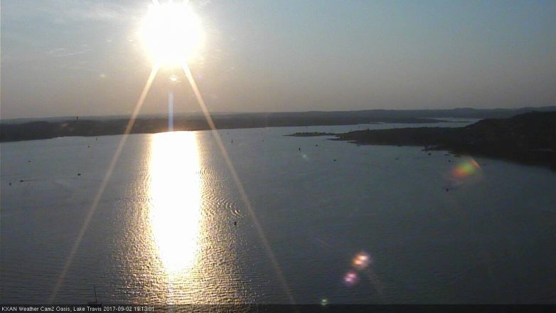 Lake Travis webcam, September 2, 2017 6:40 PM CT