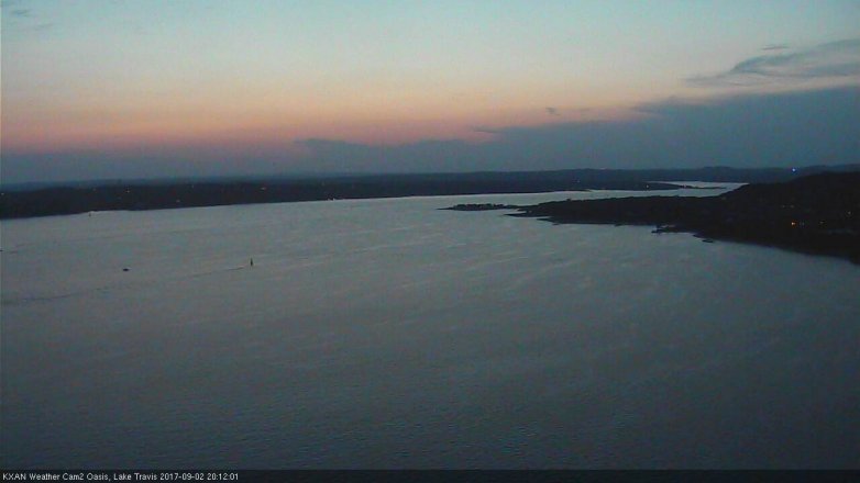 Lake Travis webcam, September 2, 2017 7:35 PM CT