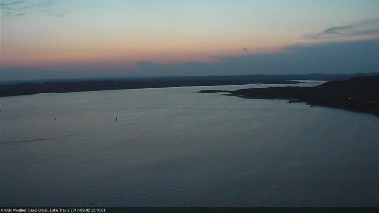 Lake Travis webcam, September 2, 2017 7:40 PM CT