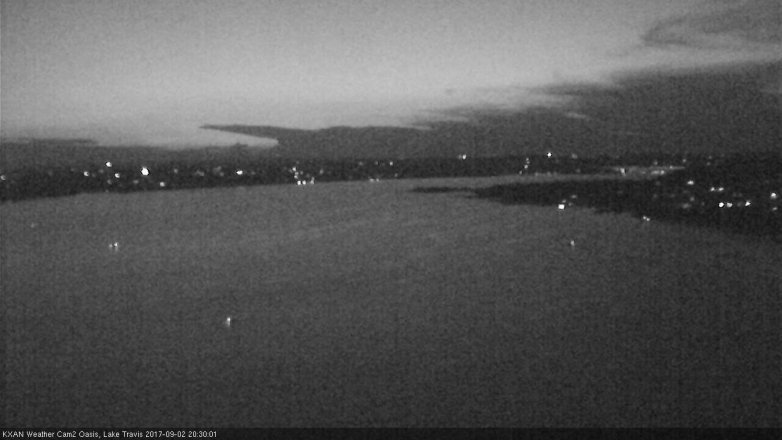 Lake Travis webcam, September 2, 2017 8:00 PM CT