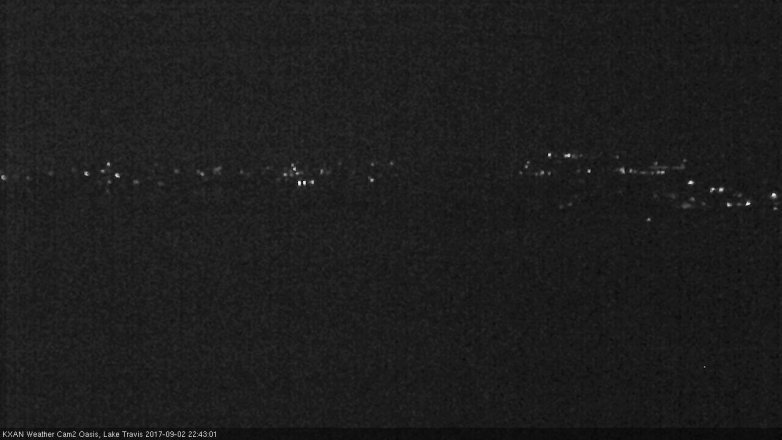 Lake Travis webcam, September 2, 2017 10:00 PM CT