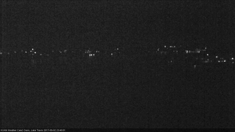 Lake Travis webcam, September 2, 2017 11:00 PM CT