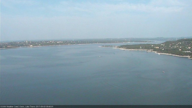 Lake Travis webcam, September 3, 2017 9:00 AM CT