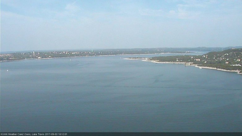 Lake Travis webcam, September 3, 2017 9:20 AM CT