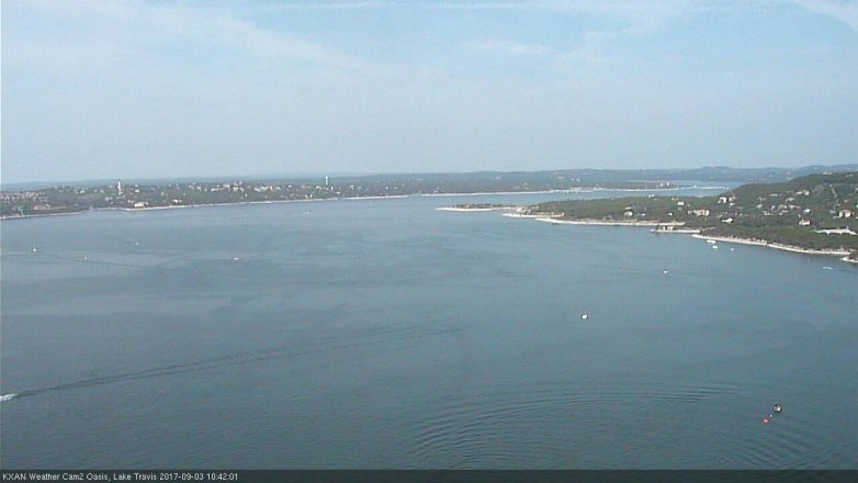 Lake Travis webcam, September 3, 2017 9:45 AM CT