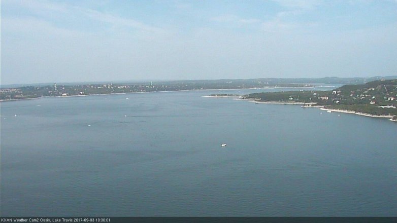 Lake Travis webcam, September 3, 2017 10:00 AM CT