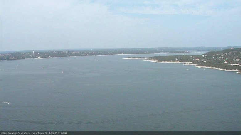 Lake Travis webcam, September 3, 2017 10:40 AM CT