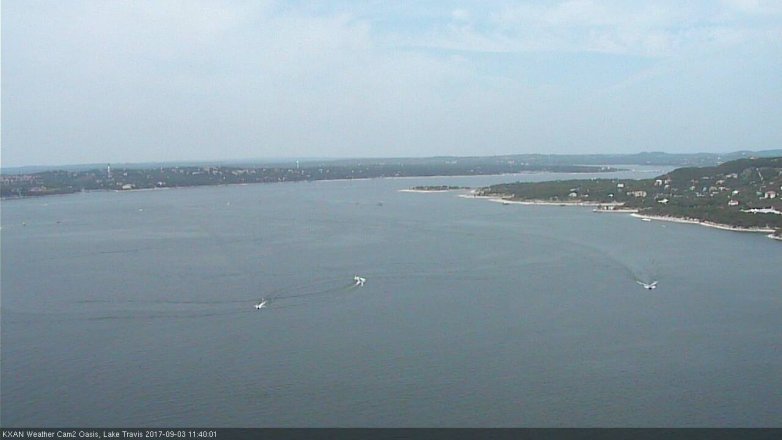 Lake Travis webcam, September 3, 2017 10:50 AM CT