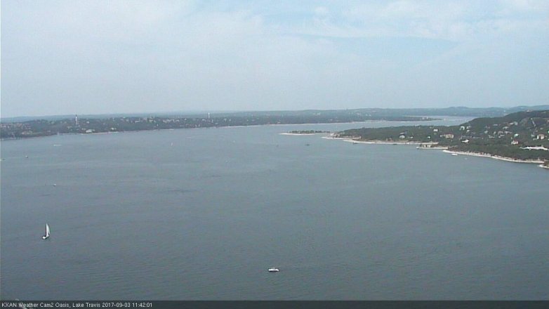 Lake Travis webcam, September 3, 2017 11:10 AM CT