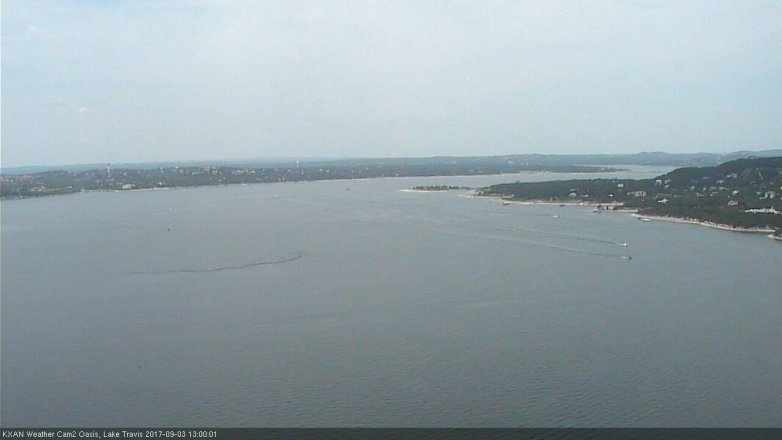 Lake Travis webcam, September 3, 2017 12:10 PM CT