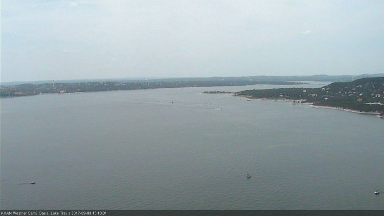 Lake Travis webcam, September 3, 2017 12:30 PM CT