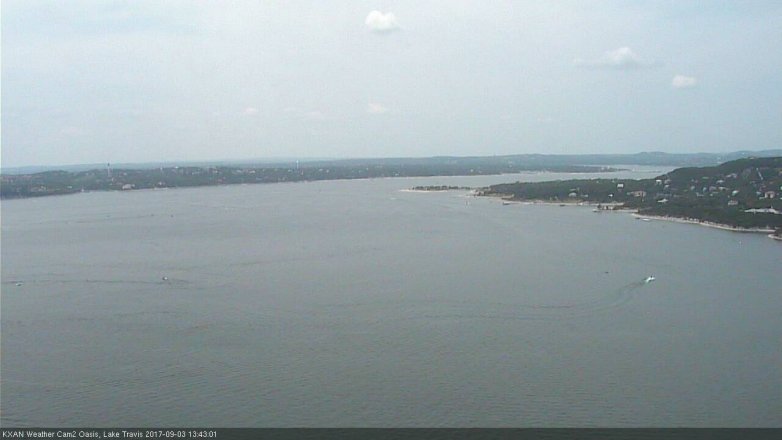 Lake Travis webcam, September 3, 2017 1:10 PM CT