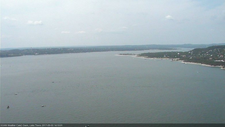 Lake Travis webcam, September 3, 2017 1:30 PM CT