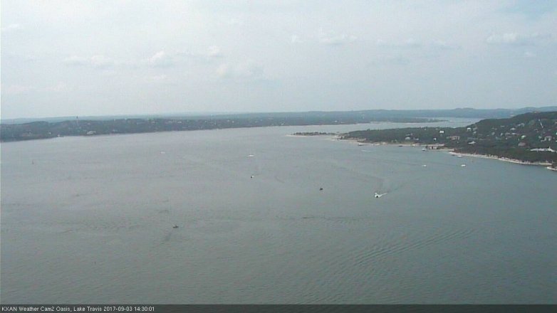 Lake Travis webcam, September 3, 2017 1:45 PM CT