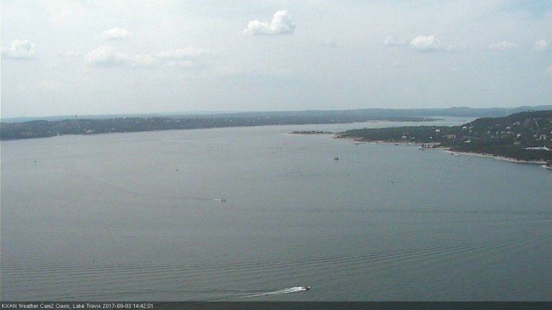 Lake Travis webcam, September 3, 2017 2:05 PM CT