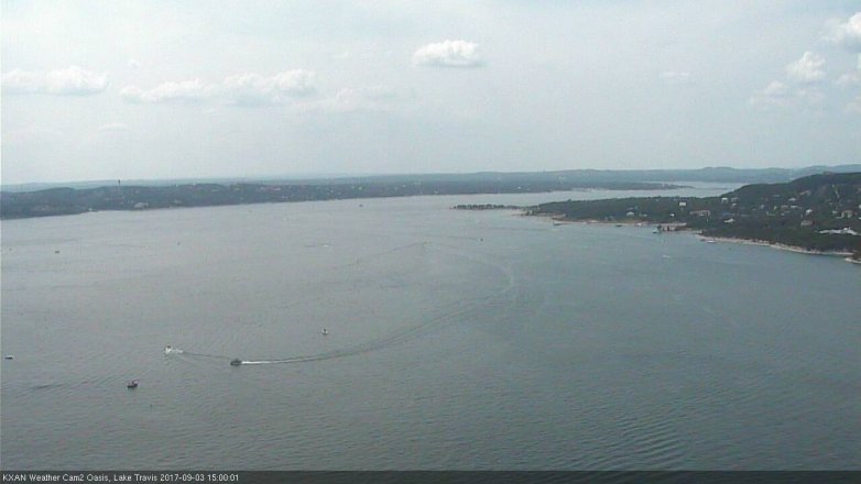 Lake Travis webcam, September 3, 2017 2:20 PM CT
