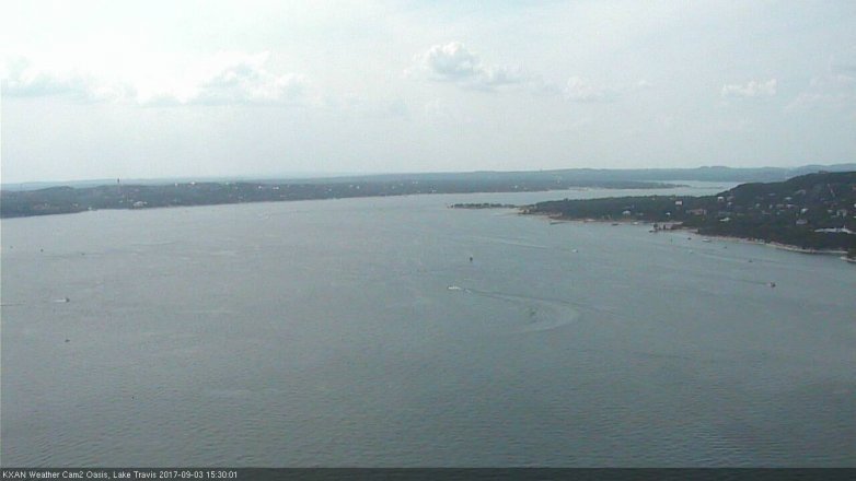 Lake Travis webcam, September 3, 2017 2:45 PM CT