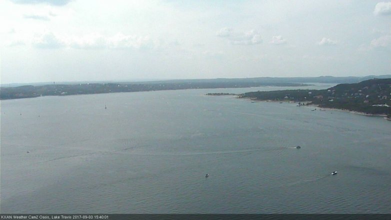 Lake Travis webcam, September 3, 2017 3:00 PM CT