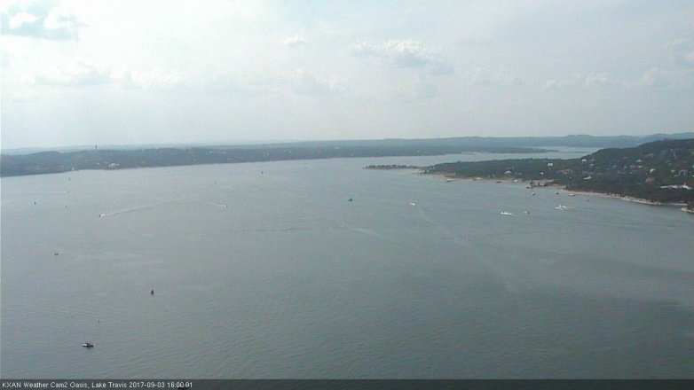 Lake Travis webcam, September 3, 2017 3:05 PM CT
