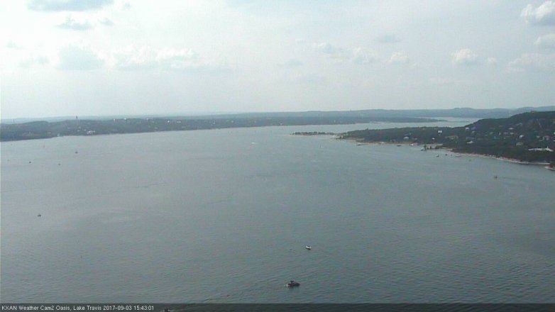 Lake Travis webcam, September 3, 2017 3:10 PM CT