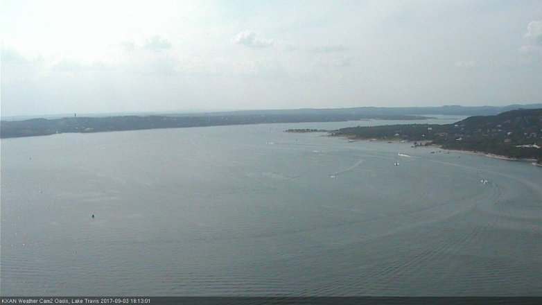 Lake Travis webcam, September 3, 2017 3:25 PM CT