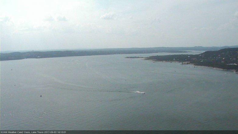 Lake Travis webcam, September 3, 2017 3:40 PM CT