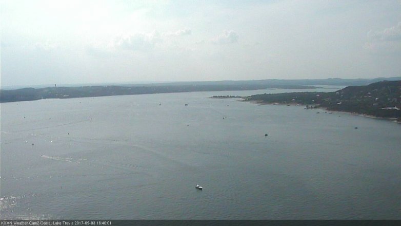 Lake Travis webcam, September 3, 2017 3:45 PM CT