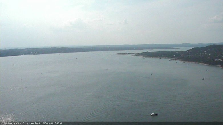 Lake Travis webcam, September 3, 2017 3:50 PM CT