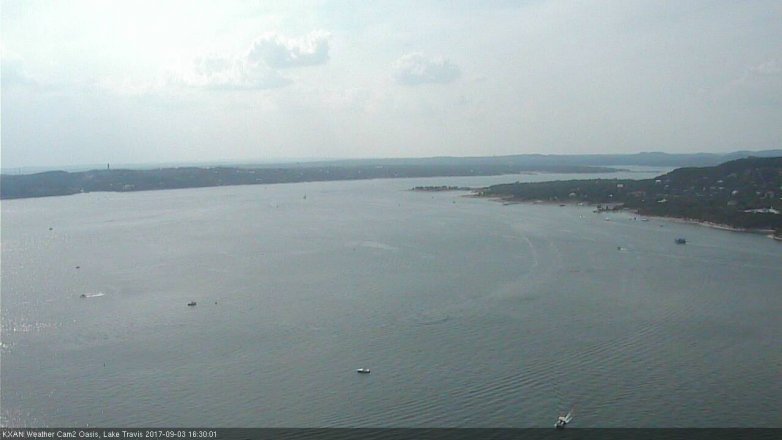 Lake Travis webcam, September 3, 2017 3:55 PM CT